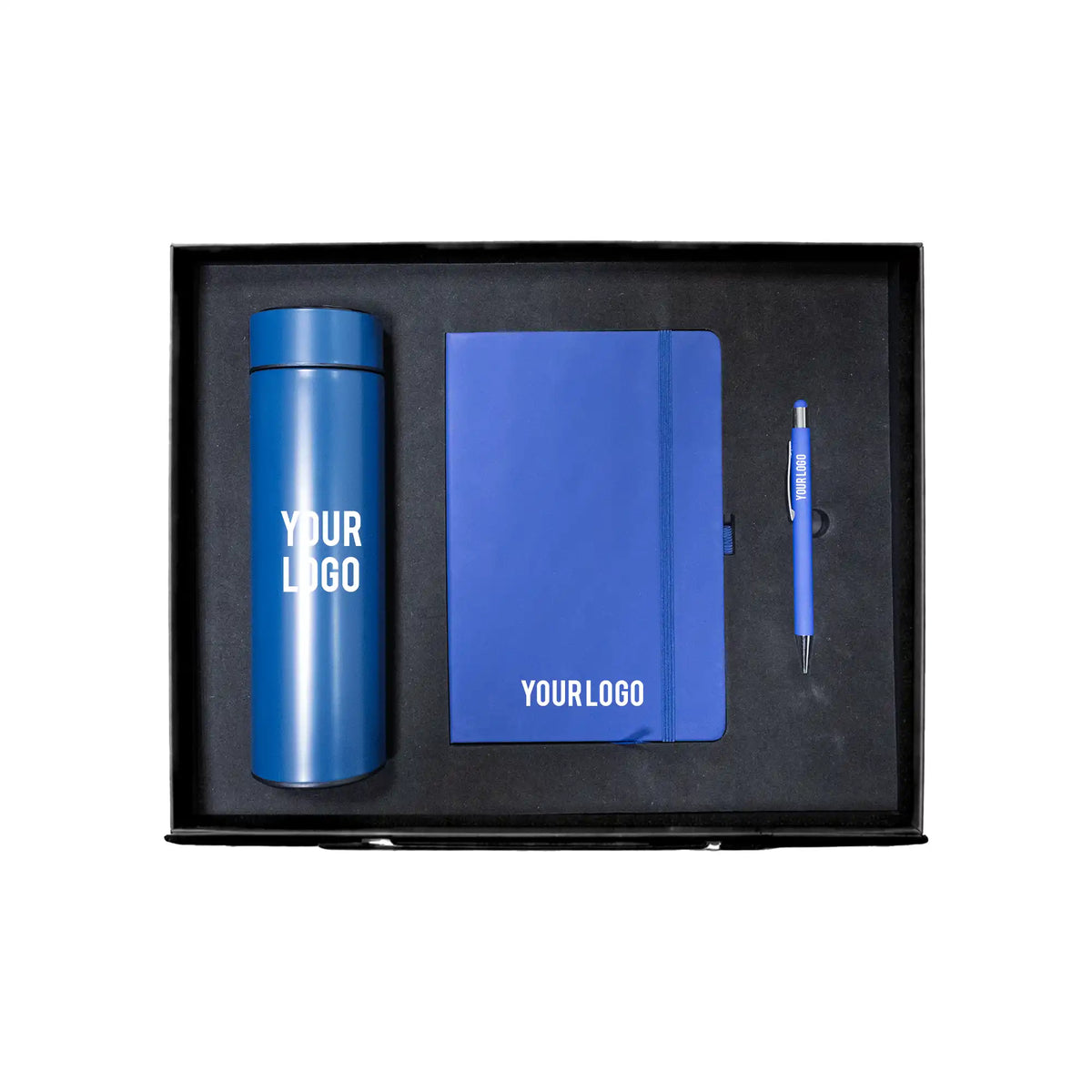 Custom logo 3-piece corporate gift set notebook bottle pen Dubai