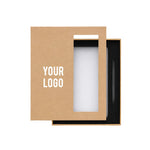 Brown Gift Box with Pen Notebook and Foam