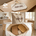 Seyist canvas bag open at the top showing internal capacity