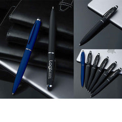 Blue Metal pen with stylus Matt finish