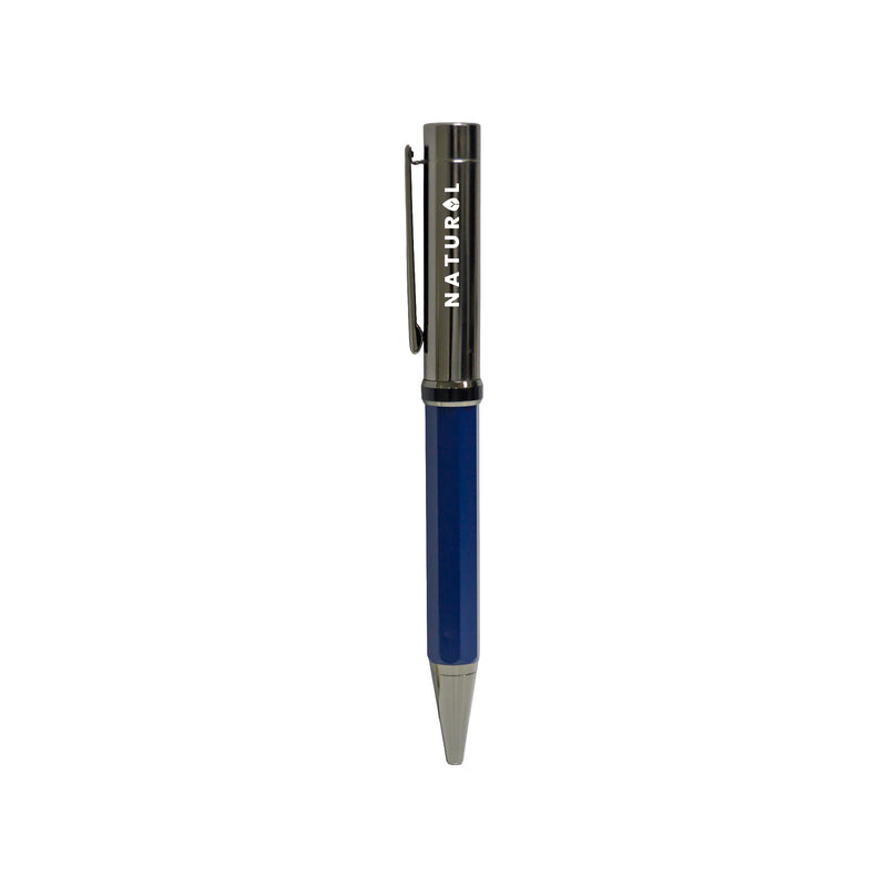 Blue metal pen with elegant barrel design – 11611BL