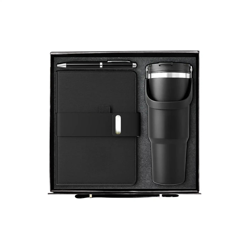 PrimeOnyx black executive corporate gift set notebook pen tumbler UAE