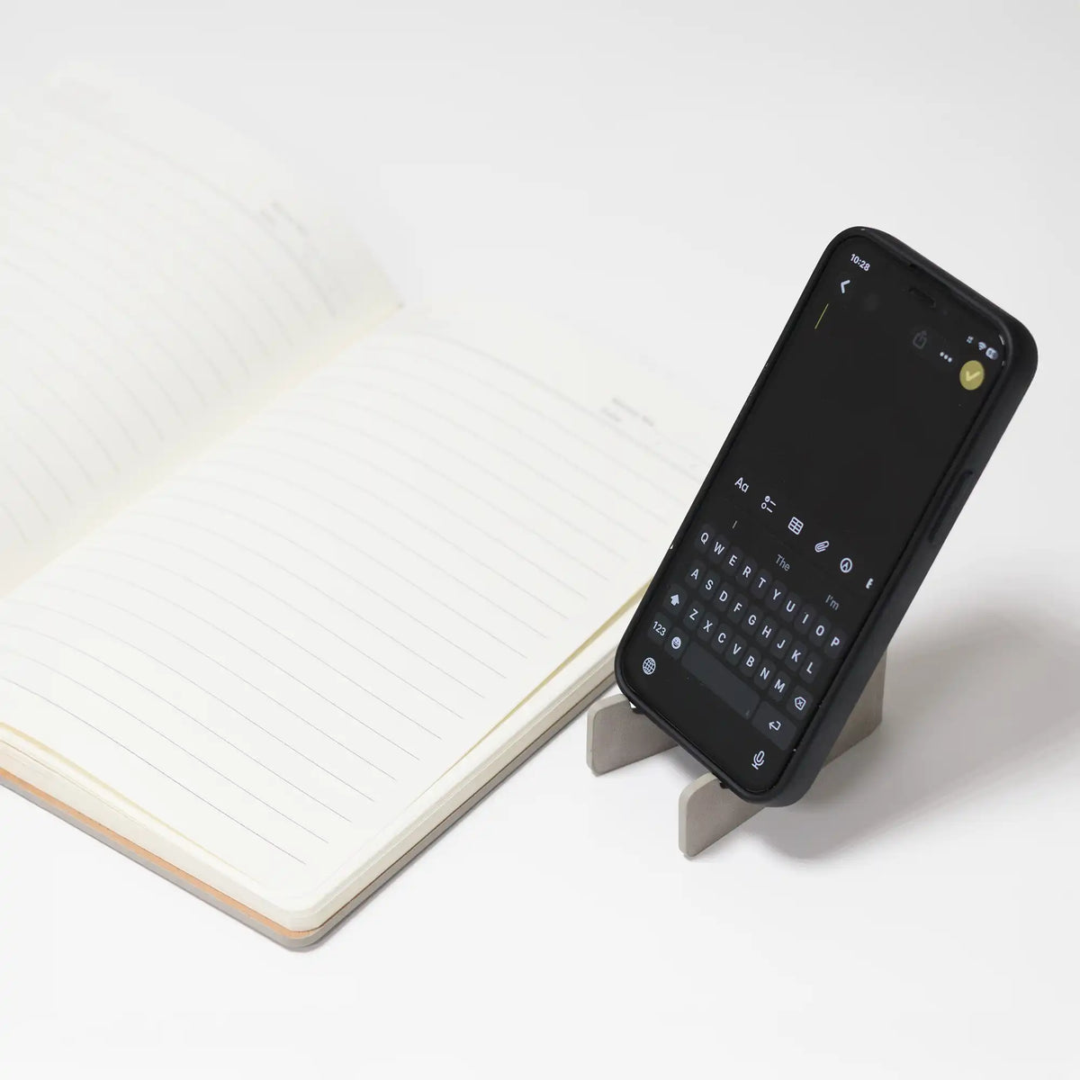 Dual Tone A5 Black Notebook with Detachable Mobile Stand
