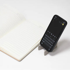 Dual Tone A5 Black Notebook with Detachable Mobile Stand