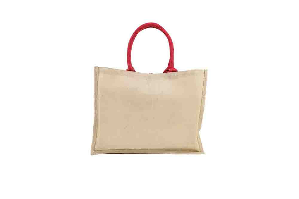 Jute Bag with Canvas Pocket – custom branded corporate gift, Kaaf Creations UAE