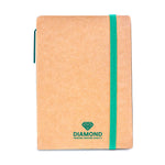 A6 Craft Notebook with Pen and Post-it Green