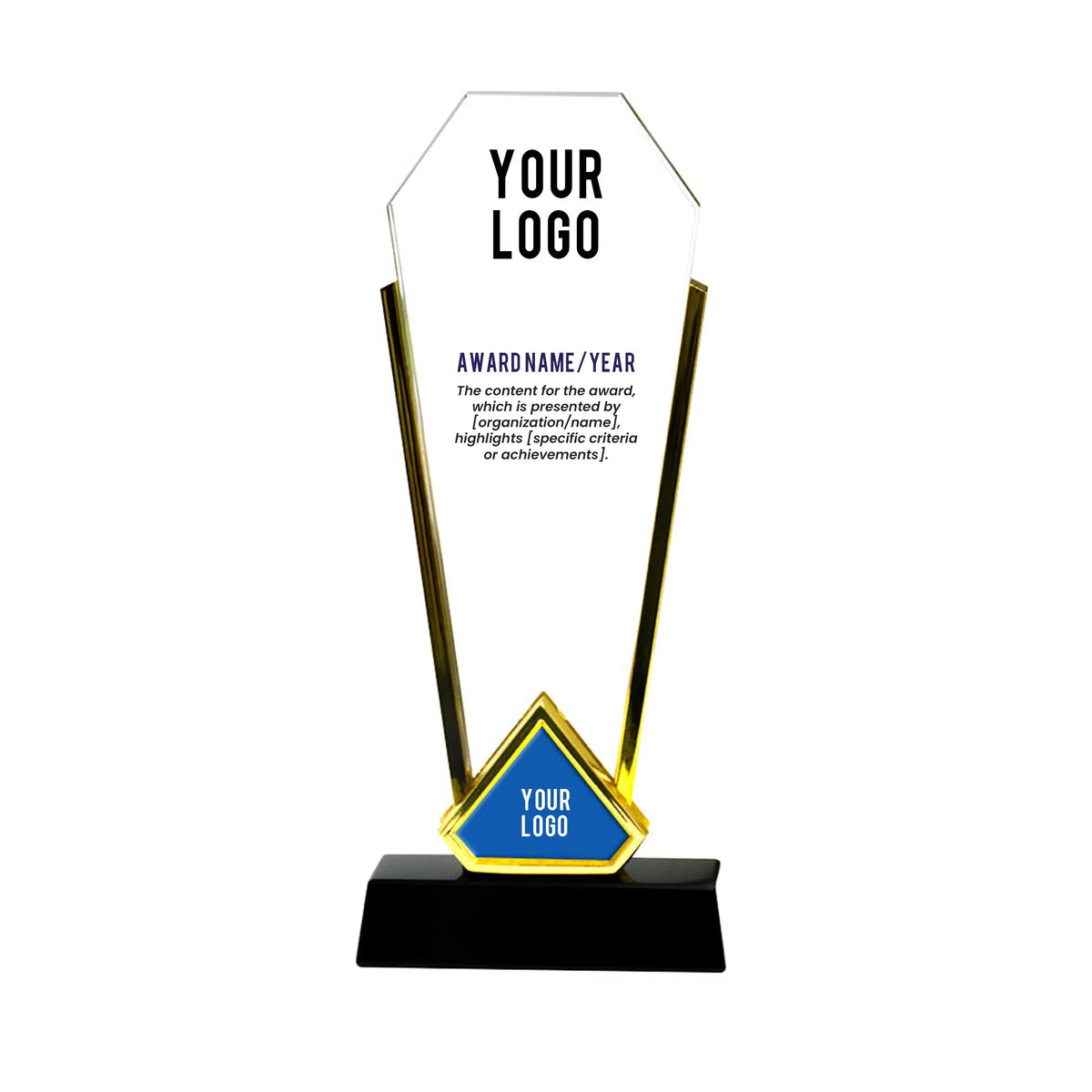 Trophy with Gold Edge and Black Base