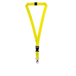 Lanyard With Buckle Metal Hook And Safety Clip Yellow