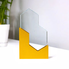 Trophy Metal Glass Hexagon shape