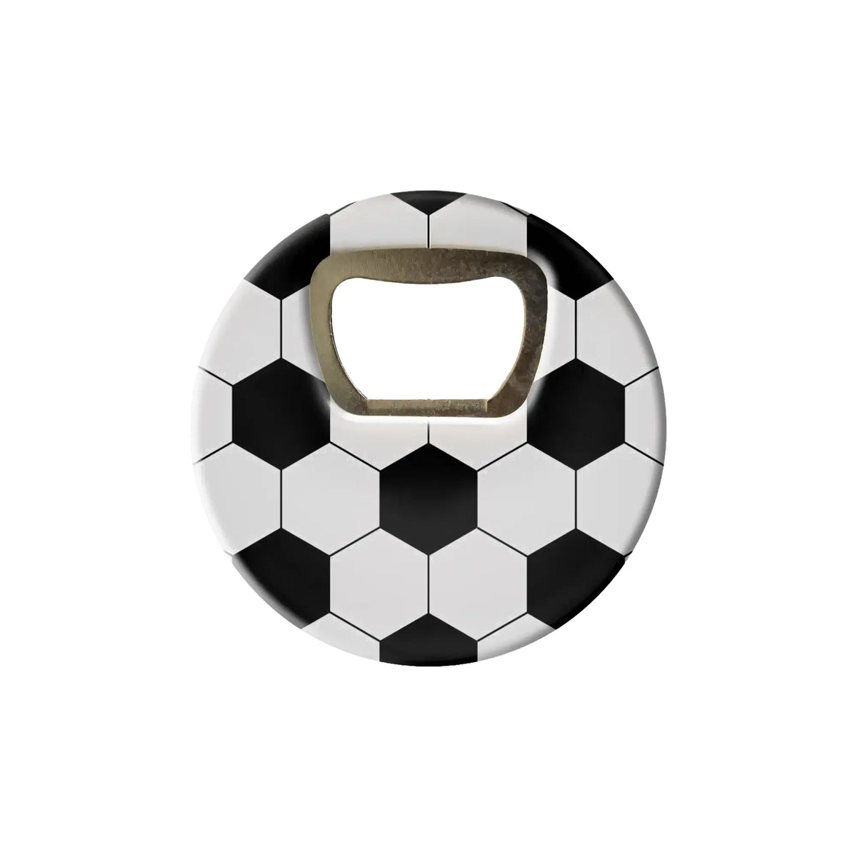 Football shaped bottle opener – 11425 with fridge magnet and customizable white surface