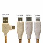 Cork Wheat straw Charging Cable