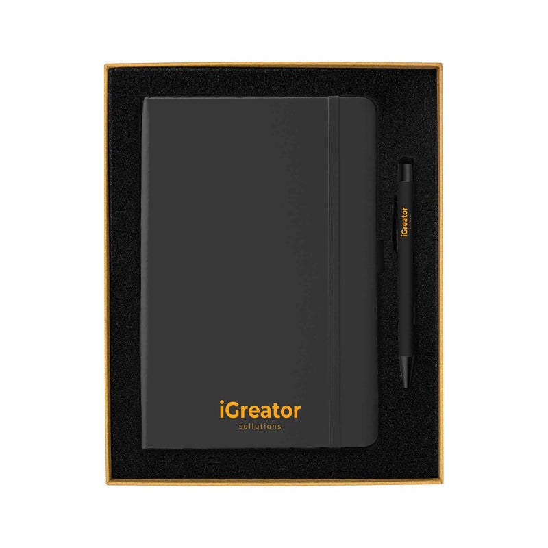 Giftset with Black notebook and pen