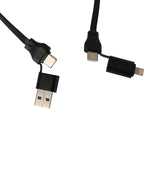 4 in 1 Fast Charging Cable with Bamboo – custom branded corporate gift, Kaaf Creations UAE