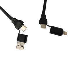 4 in 1 Fast Charging Cable with Bamboo – custom branded corporate gift, Kaaf Creations UAE