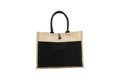 Jute Bag with Canvas Pocket – custom branded corporate gift, Kaaf Creations UAE
