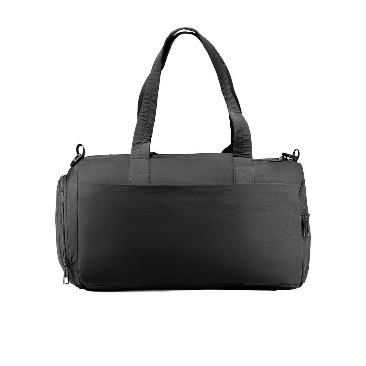Black executive duffle bag with shoulder strap and spacious compartments for travel