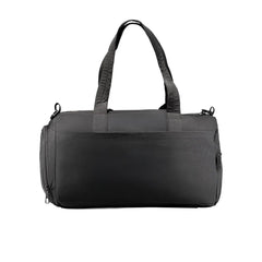 Black executive duffle bag with shoulder strap and spacious compartments for travel