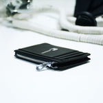 Zipper leather card holder