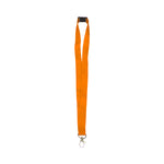 Lanyard with safety Clip and Metal Hook Orange