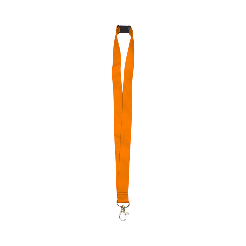 Lanyard with safety Clip and Metal Hook Orange