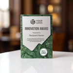 Green Stone Plaque Award With Metal Plate