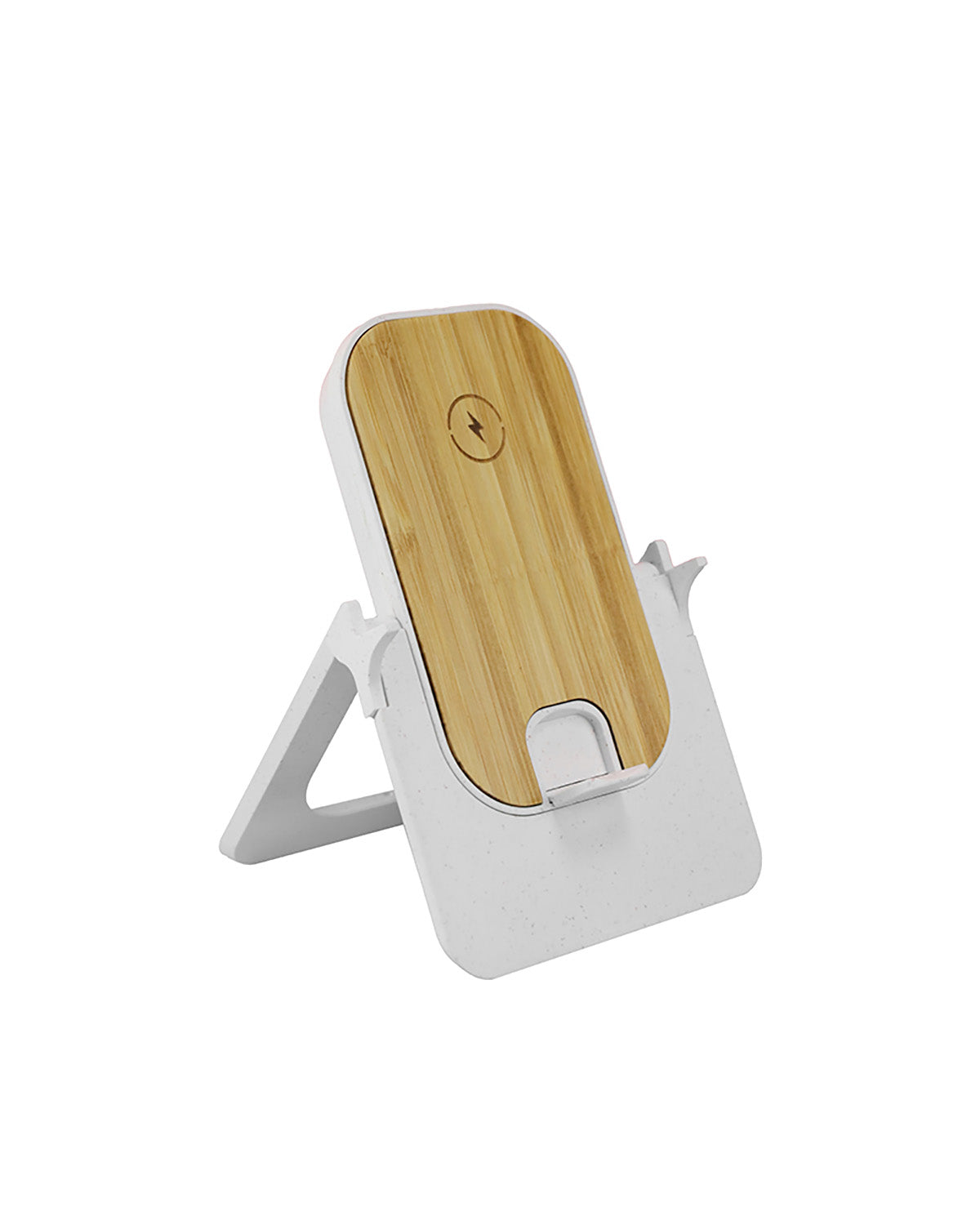 Bamboo Mobile Stand Wireless Charger – custom branded corporate gift, Kaaf Creations UAE