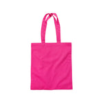 Pink recycled cotton tote bag with long handles – sustainable and reusable