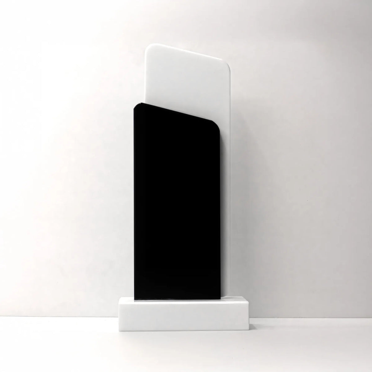 Black and White Crystal Trophy
