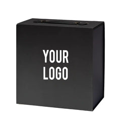Luxury Gift Box with PU Leather Handle Black Large