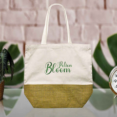Cotton Tote Bag With Jute Base