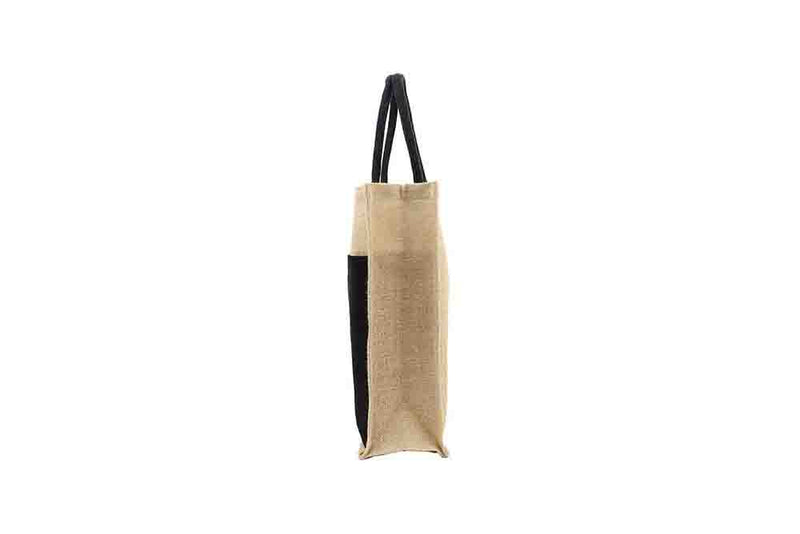 Jute Bag with Canvas Pocket – custom branded corporate gift, Kaaf Creations UAE