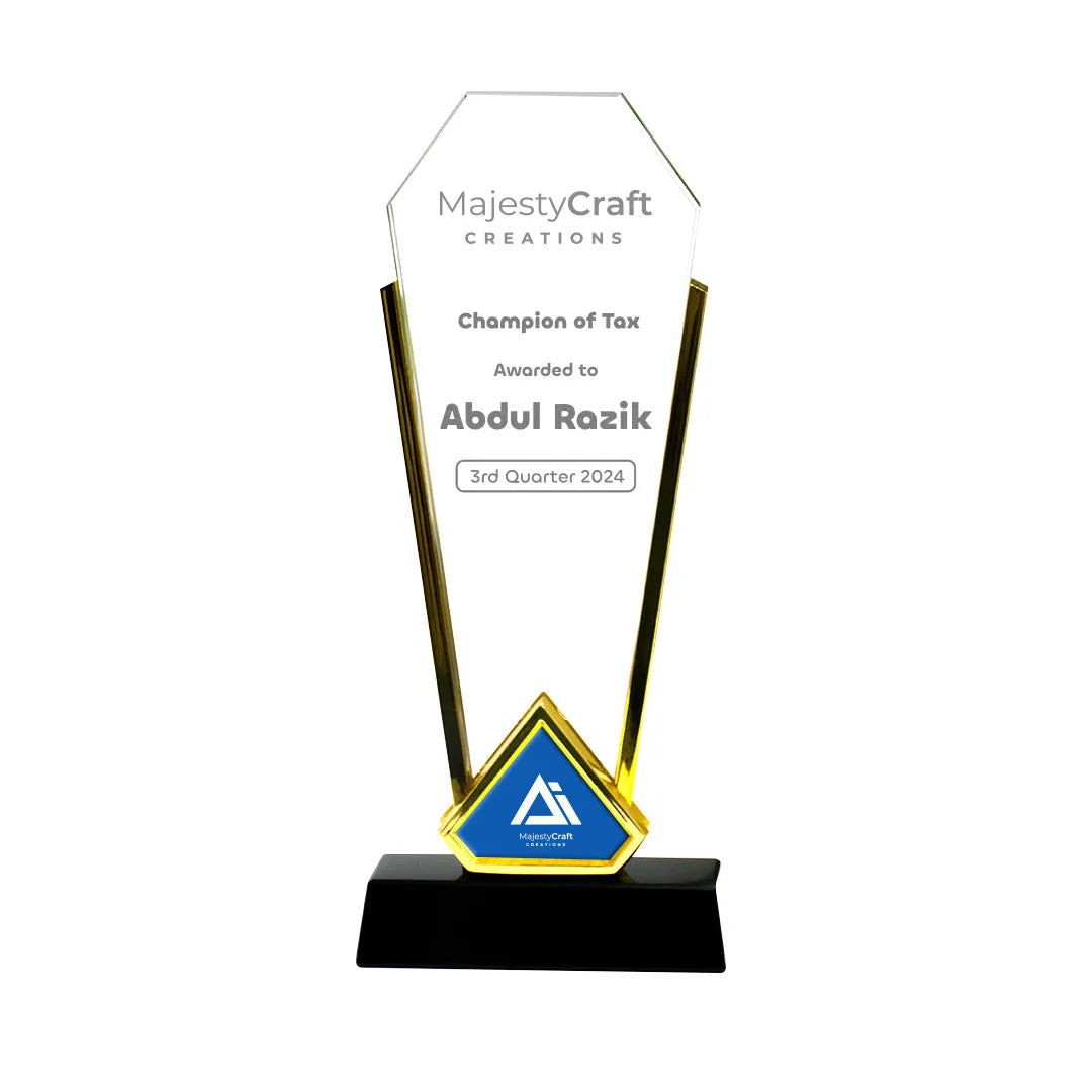 Trophy with Gold Edge and Black Base
