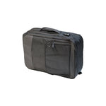 Black executive laptop backpack with USB charging port and multiple compartments