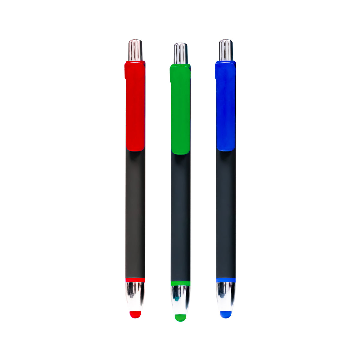 Black Metal Pen With Color Stylus And Clip Red