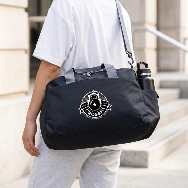 Duffle Bag with front and side pocket Black