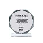 Octagon Crystal Award Medium