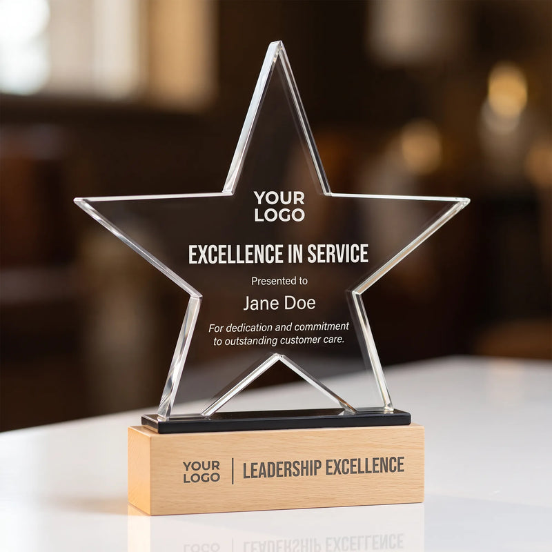 Star Shaped Crystal Award