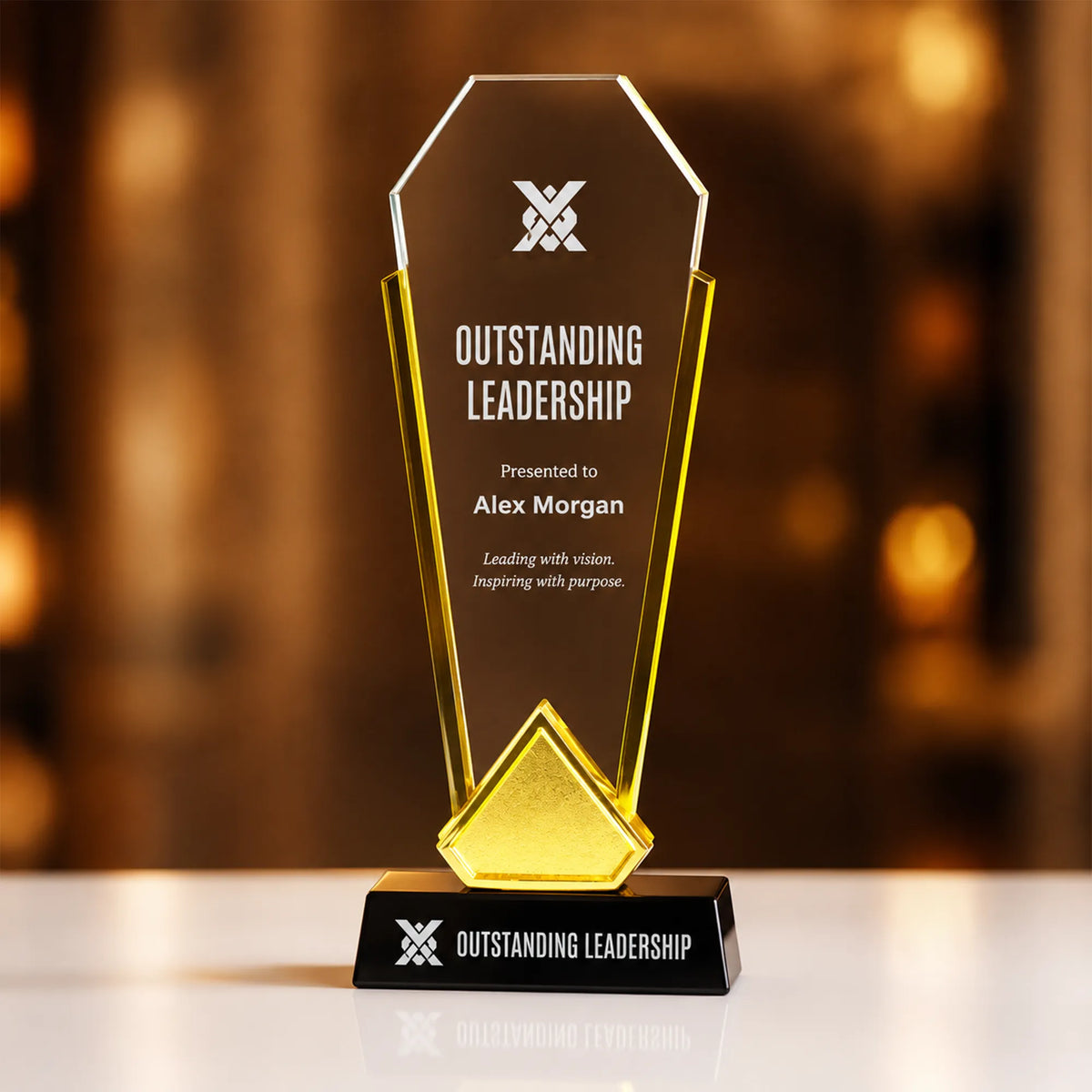 Trophy with Gold Edge and Black Base