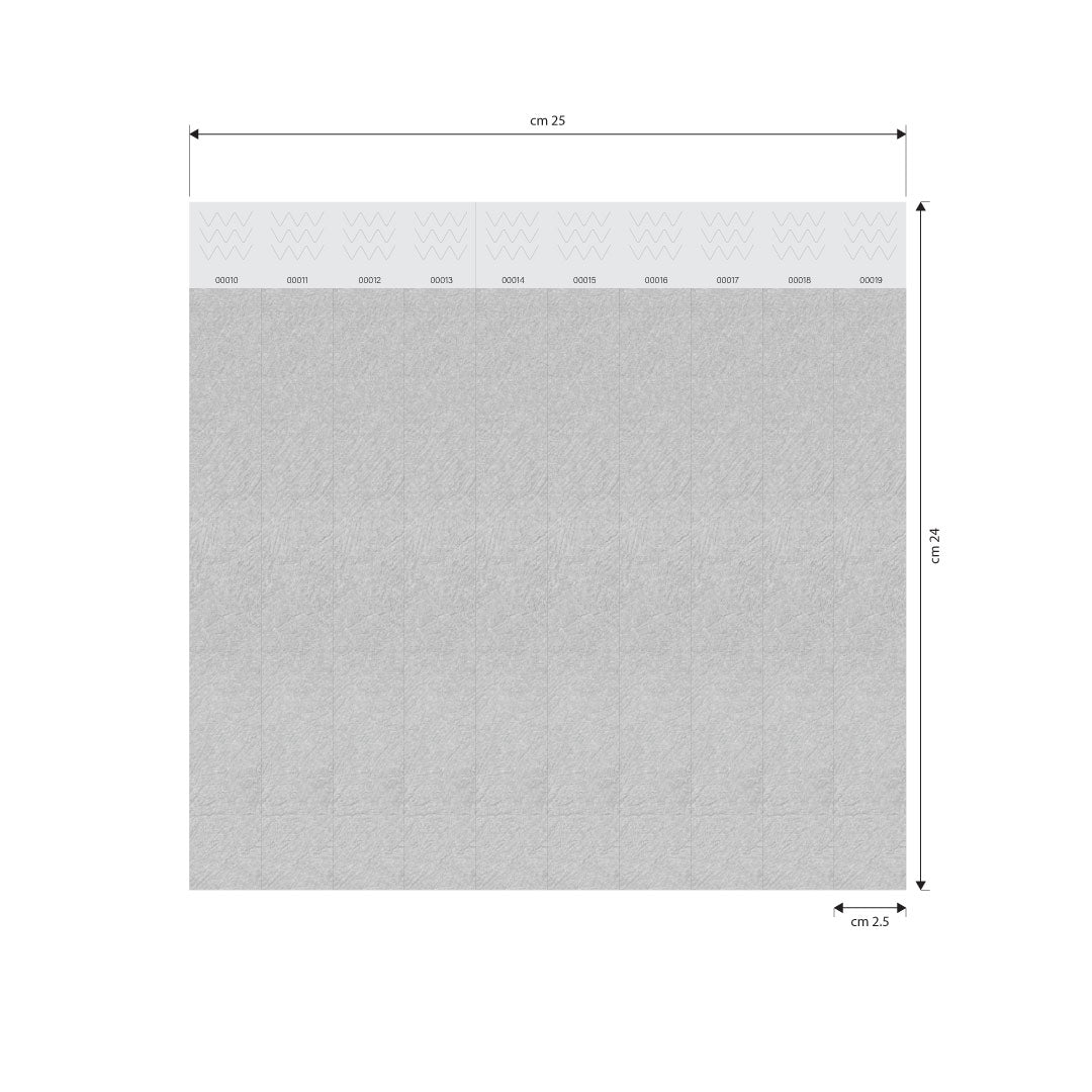 Tyvek Wrist Band Silver