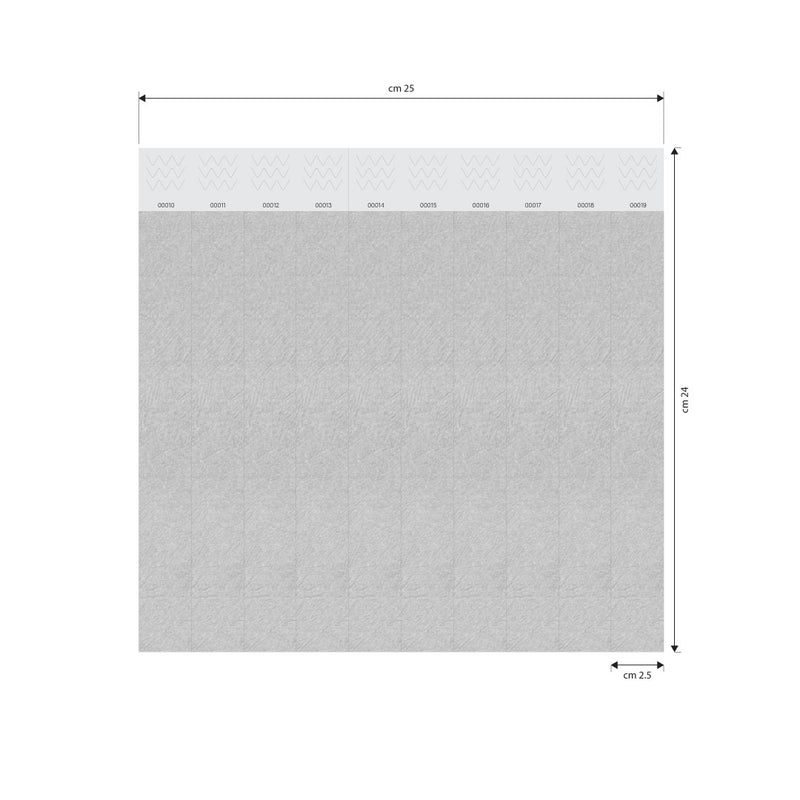Tyvek Wrist Band Silver