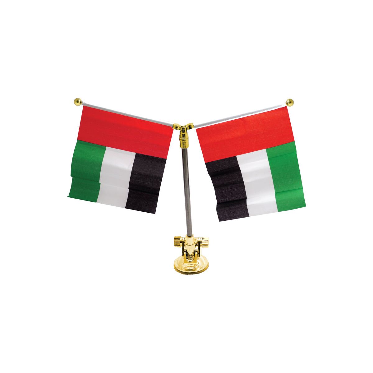 2 IN 1 Flag stand with Suction base Gold