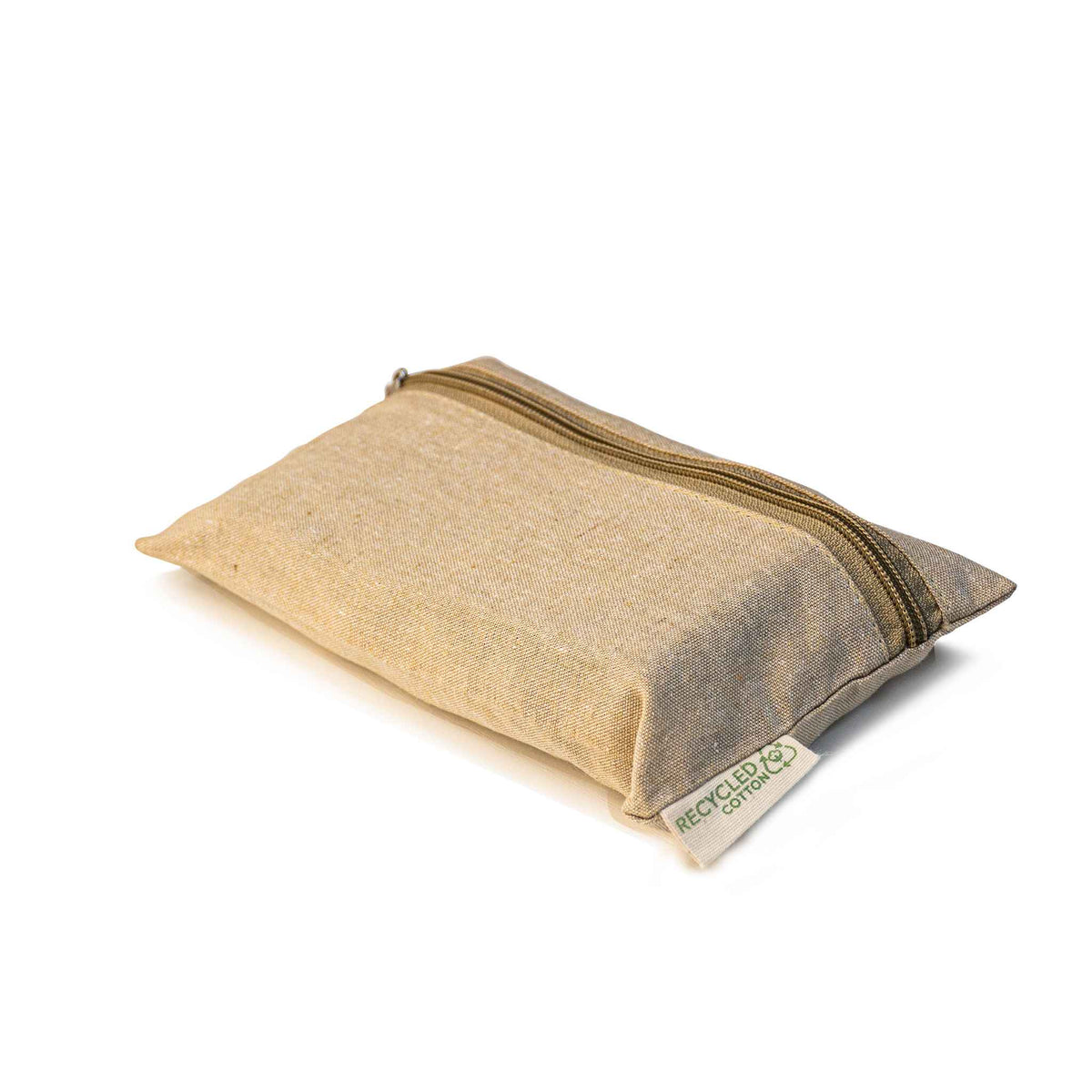 Recycled Cotton Pouch with front zipper