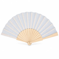 Fabric Hand Fan White