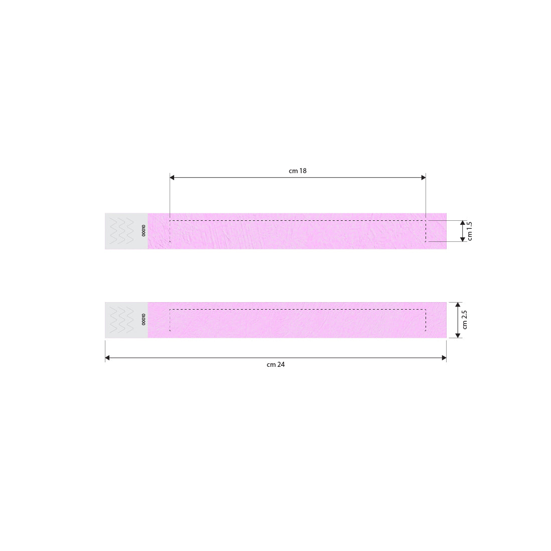 Tyvek Wrist Band Pink