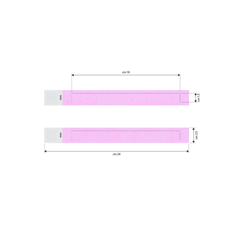 Tyvek Wrist Band Pink