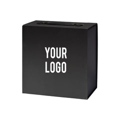 Luxury Gift Box with PU Leather Handle Black