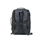 Black executive laptop backpack with USB charging port and multiple compartments