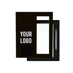 Black Gift Box with Pen Notebook and Foam