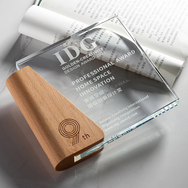 Wood and Crystal Trophy