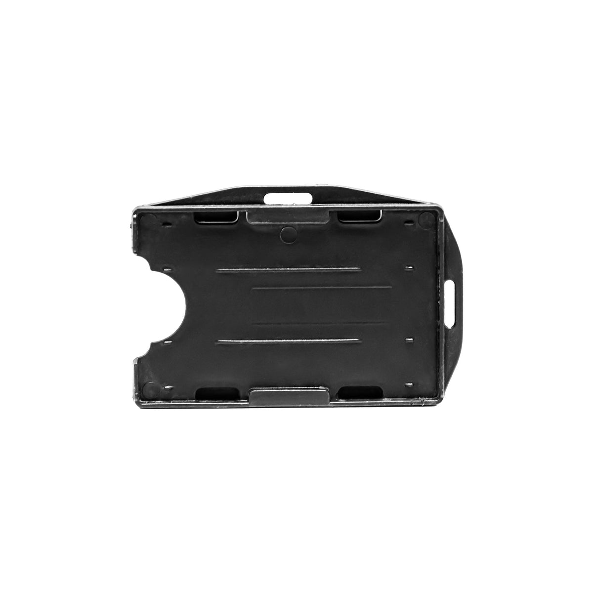 Plastic ID 2 side card holder Black